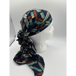 Turban Plus Geometric Print Tie Head Scarf Wrap Womens Specialty Headwear USA